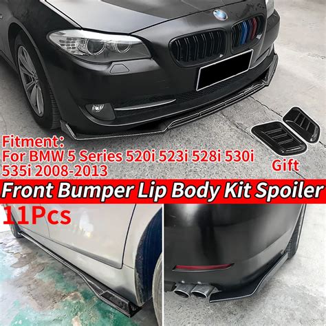 Car Front Bumper Splitters Lip Body Kit Spoiler Side Skirts Rear Wrap