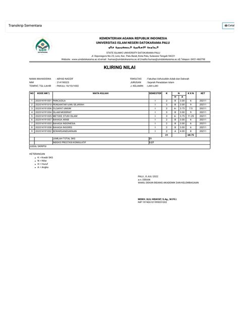 Transkrip Sementara Pdf