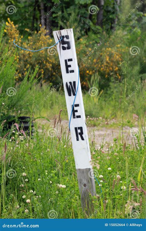 Sewer Sign Stock Photo Image Of Construction Wire Mark 15052664
