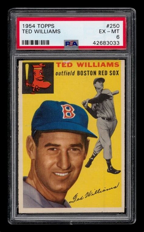 Topps Set Break Ted Williams Psa Ex Mt Ebay