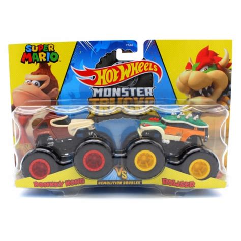 Hot Wheels Monster Trucks Scale Demolition Doubles Donkey King Vs Bowser HNX Fred Meyer