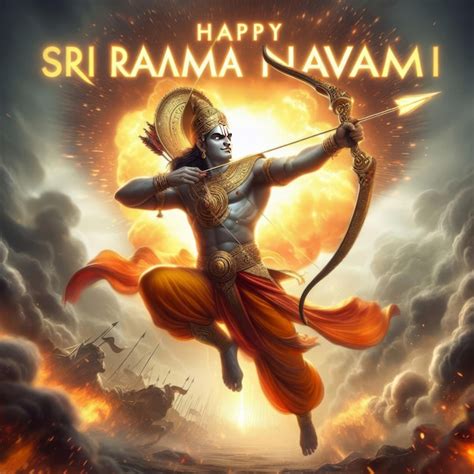 Premium Photo Joyful Sri Rama Navami Wishes Divine Celebration