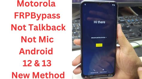 New Motorola Frp Bypass Not Talkback Not Mic Android New