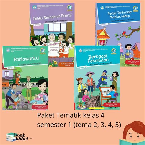 Jual Paket Buku Tematik SD Kelas 4 Semester 1 Shopee Indonesia