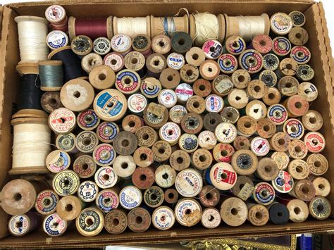 Wood Sewing Spools