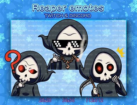 Grim Reaper Emotes Grim Reaper Chibi Emotes Discord Emotes Twitch