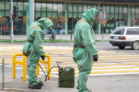 People In Bio Viral Hazard Protective Suits Disinfection And