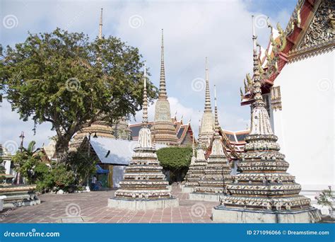 Beautiful Chedi In The Wat Pho Bangkok Editorial Photo Image Of Siam