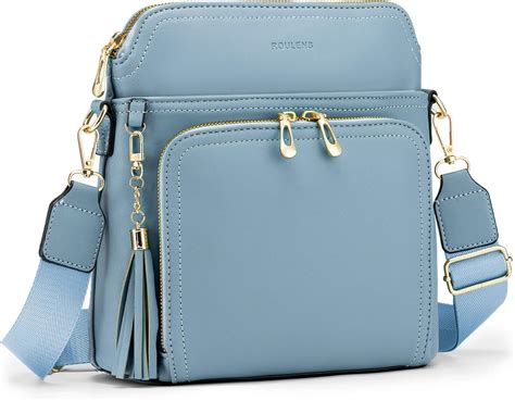 Roulens Crossbody Bag For Women Multi Pocket Shoulder Bag Card Holder