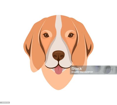 Ilustración De Icono De Cabeza De Perro Cara De Perro De Dibujos