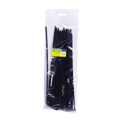 Dejuca Cable Ties Black Mm X Mm Pkt Pack Leroy