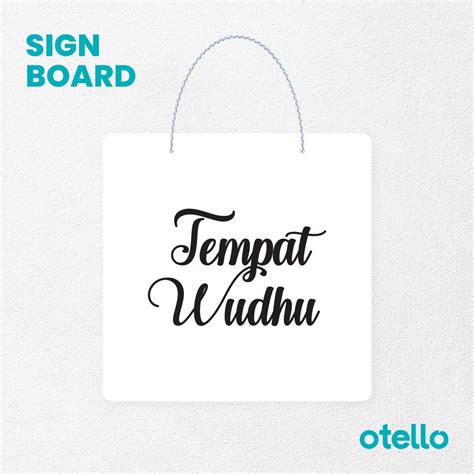 Jual Otello Signage Tempat Wudhu Tulisan Latin Signage Board Acrylic