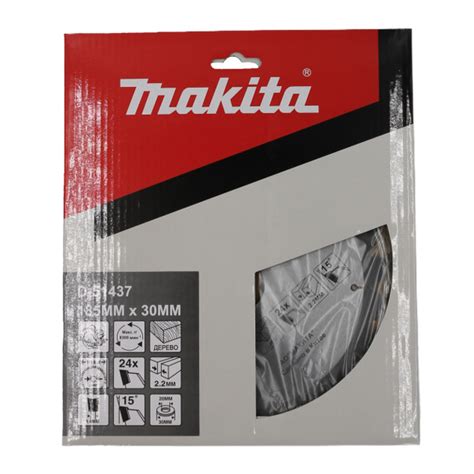 Пильный диск для дерева, 185x30/20x2.2/1.4х24T Makita (Макита) (D-51437 ...