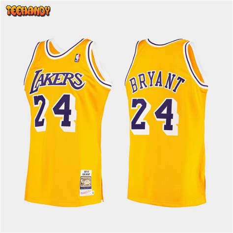 Los Angeles Lakers 24 Kobe Bryant Gold Throwback Jersey