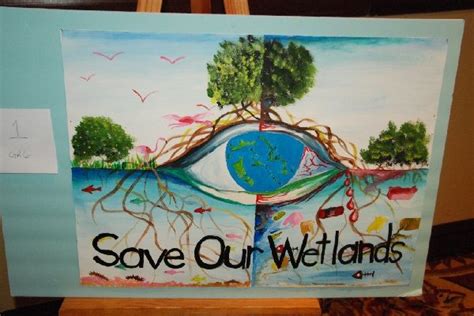 Wetlands Art World Wetlands Day Poster Competition Poster Drawing