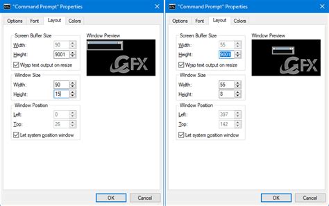 Set Default Window Size For Command Prompt On Windows