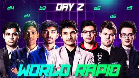 WORLD RAPID AND BLITZ DAY 2 CARLSEN VIDIT PRAGG GUKESH ARJUN