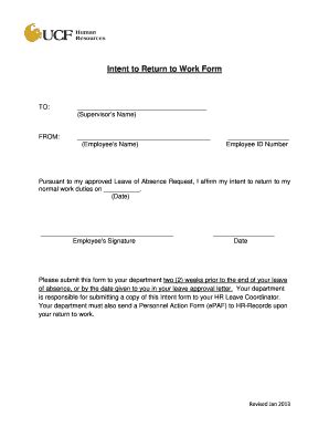 Return To Work Order - Fill and Sign Printable Template Online