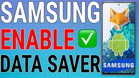 How To Turn Data Saver On Off Samsung Galaxy Youtube