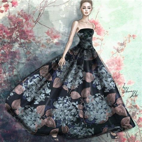 Иллюстратор Shamek Bluwi Fashion illustration dresses Fashion