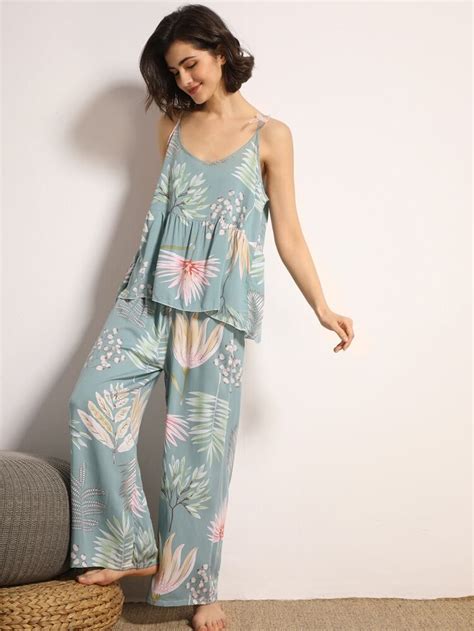 Plus Floral Print Cami Pajama Set Artofit