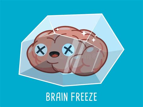 Brain Freeze Pixel Art Vector Illustration Stock Vector Illustration