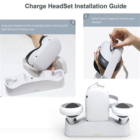 Meta Oculus Quest 2 Charging Dock with Stand, Battery Pack, VR Controller & Headset Magnetic ...