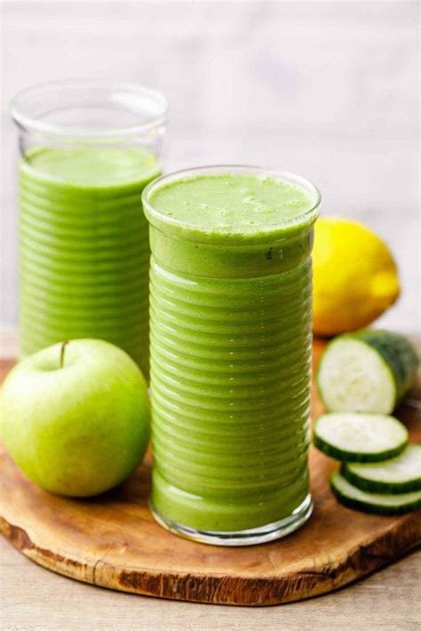 High Fiber Kale And Apple Detox Smoothie For Healthy Digestion Blender Balance