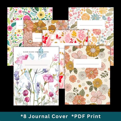 Beautiful Watercolor Floral Journal Cover Design for Your Next DIY ...