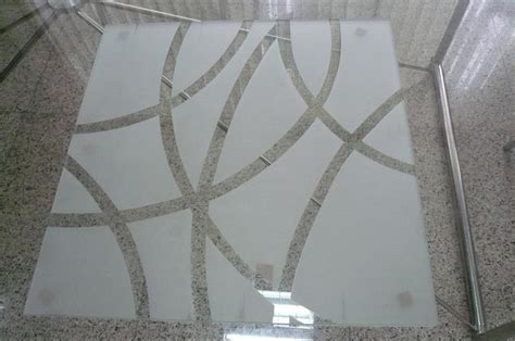 Sandblasted Frosted Tempered Glass For Hall And Dining Room Partition