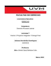 A Ahd Docx Facultad De Derecho Licenciatura Ejecutiva Derecho