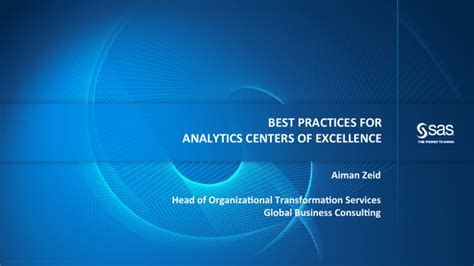 best practices for analytics centers of excellence