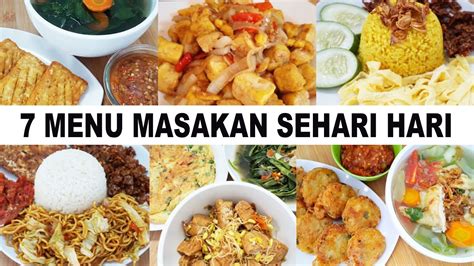 Menu Masakan Sehari Hari Untuk Seminggu Part Youtube