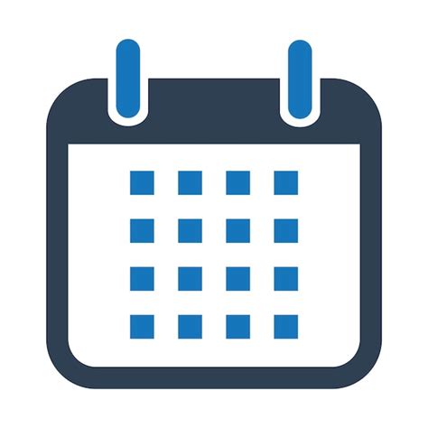 Icono De Calendario Azul Sobre Un Fondo Blanco Vector Premium