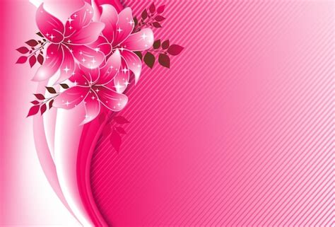 Premium Vector Beautiful Abstract Waves Floral Background With Pink