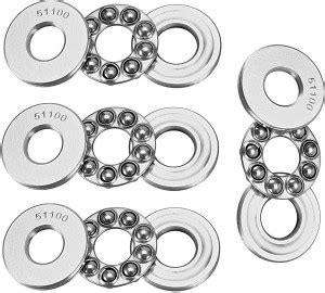 INVENTO 4Pcs 51100 10mm Axial Thrust Ball Bearing 10x24x9mm Single