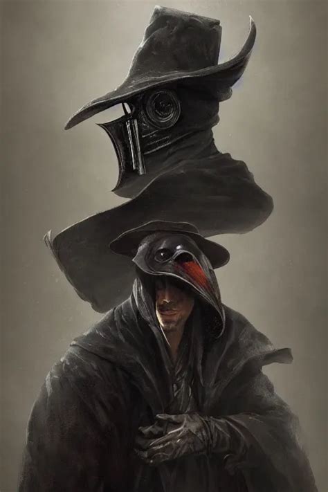 A Fancy Portrait Of A Green Plague Doctor By Greg Stable Diffusion