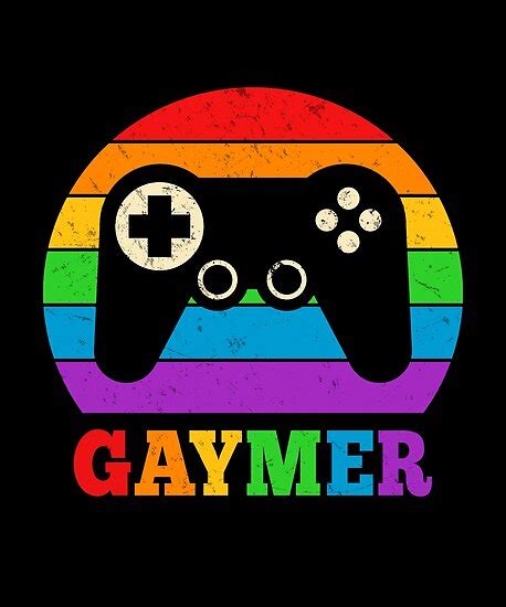 Retro Vintage Gaymer Gamer LGBTQ Gay Pride Month Gaming Gift Poster By JapaneseInkArt Redbubble