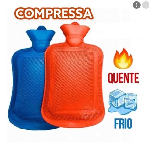 Bolsa Térmica Compressa Água Quente Fria Em Borracha 500ml