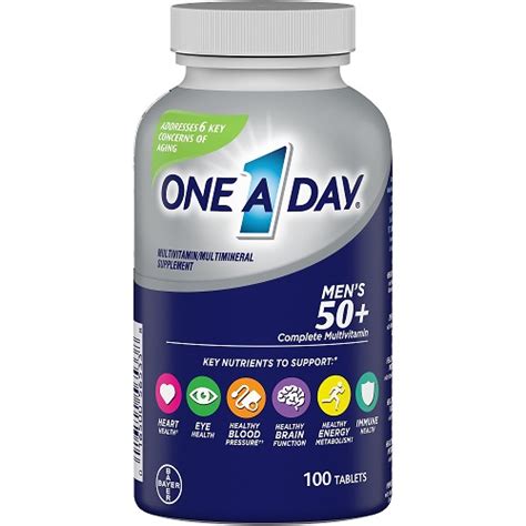 One A Day Men S 50 Complete Multivitamin Multimineral Supplement 100