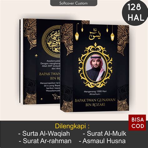 Jual Cetak Buku Yasin Dan Tahlil Custom Foto Almarhum 128 Halaman Lengkap Shopee Indonesia