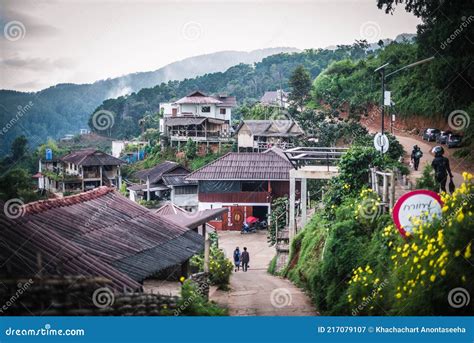 Akha Hill Tribe Village At Ban Phahee In Chiang Rai Province Editorial