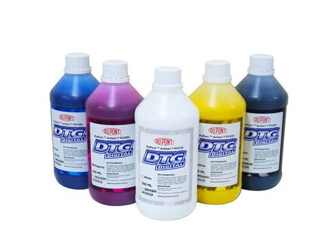 Текстильные чернила DuPont™ Artistri® P5000+ набор CMYK+White по 500 мл ...