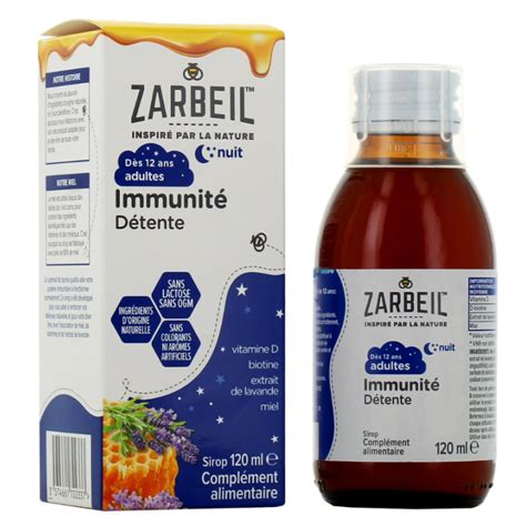 Zarbeil Sirop Pour L Immunit Nuit Ml Pharmacie De La Poste