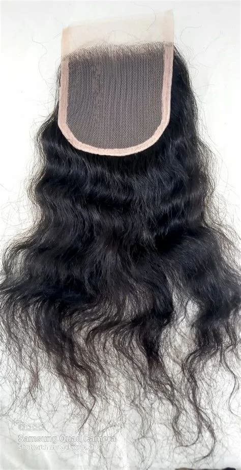 Temple Human Hair Wavy Hair Indian Natural Black Lace Closures Hair