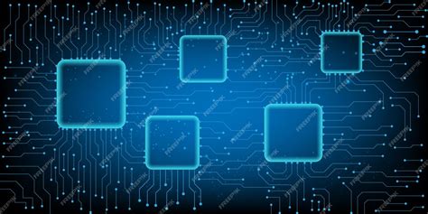 Premium Vector Computer Chip Electronic Circuit Board Vector For Technology And Finance