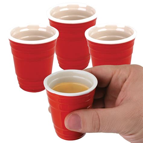 Red Cup Shot Glasses Ts For Men