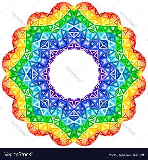 Rainbow Kaleidoscope Vibrant Circle Royalty Free Vector