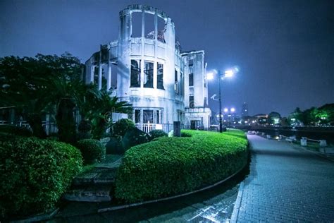 Atomic Bomb Dome at Night in Hiroshima, Japan Editorial Photo - Image of famous, architecture ...