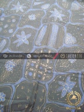 Jual Batik Tulis Warna Alam Motif Ceplok Amoeba Hitam THEBATIK Indonesia